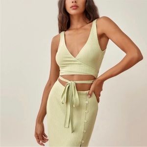 Reformation Johny Set Skirt Top Medium B990